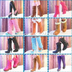 2015 модные смешанные Стиль красивый высокий каблук Сапоги и ботинки для девочек Босоножки Куклы аксессуары оптом