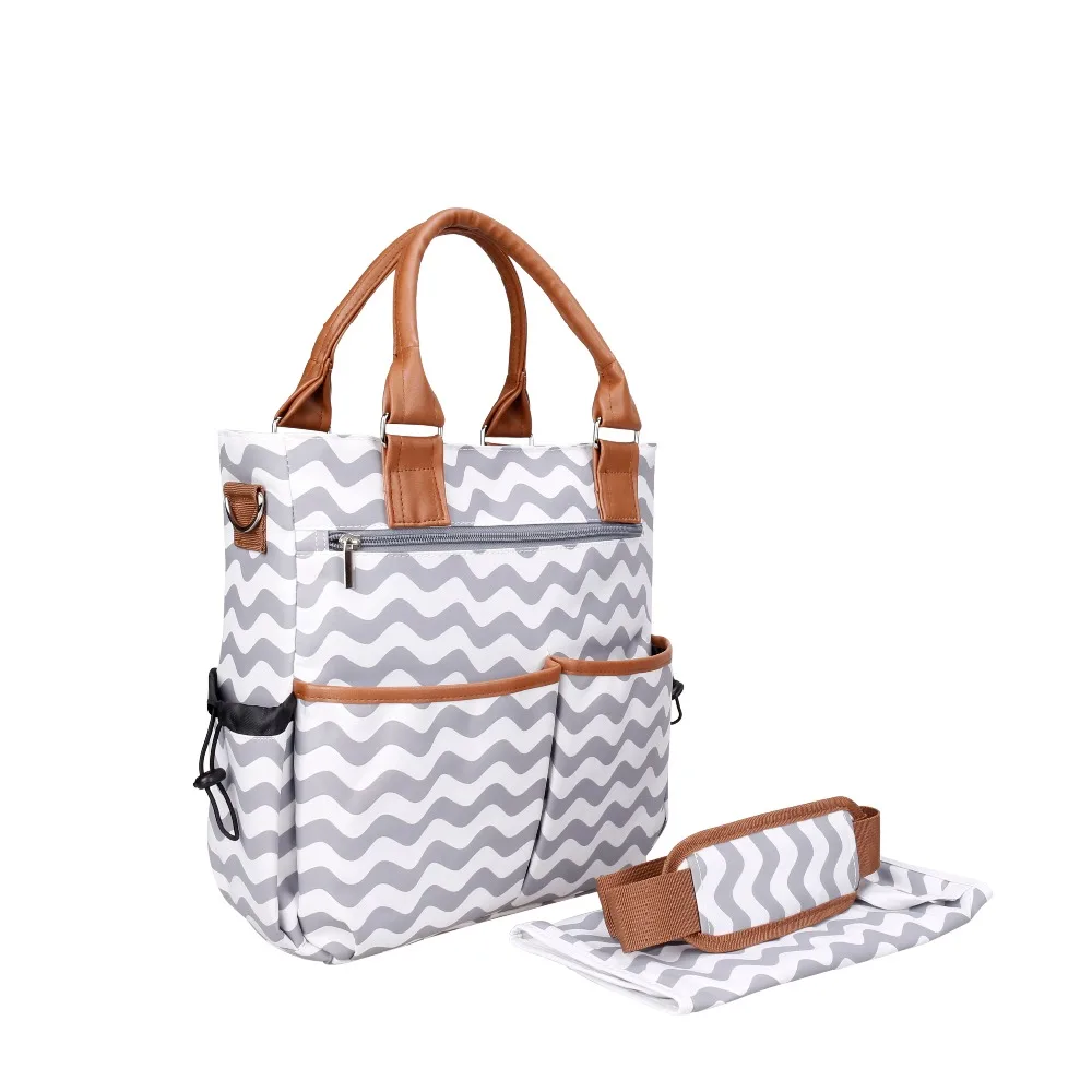 

2018 Waterproof Women Striped Multifunction Handbag Laptop Lady Bag For Female Gril Travel Large Capacity Oxford Tote Bags