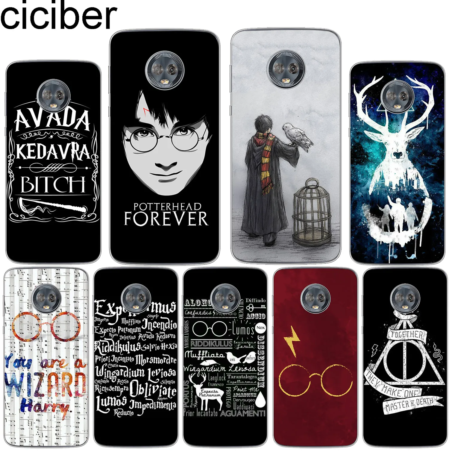 

ciciber for Motorola Moto C Z2 Z3 ONE P30 G4 G5 G5S G6 E3 E4 E5 Play Plus Power M X4 Soft Silicone TPU Phone Cases Harry Potter