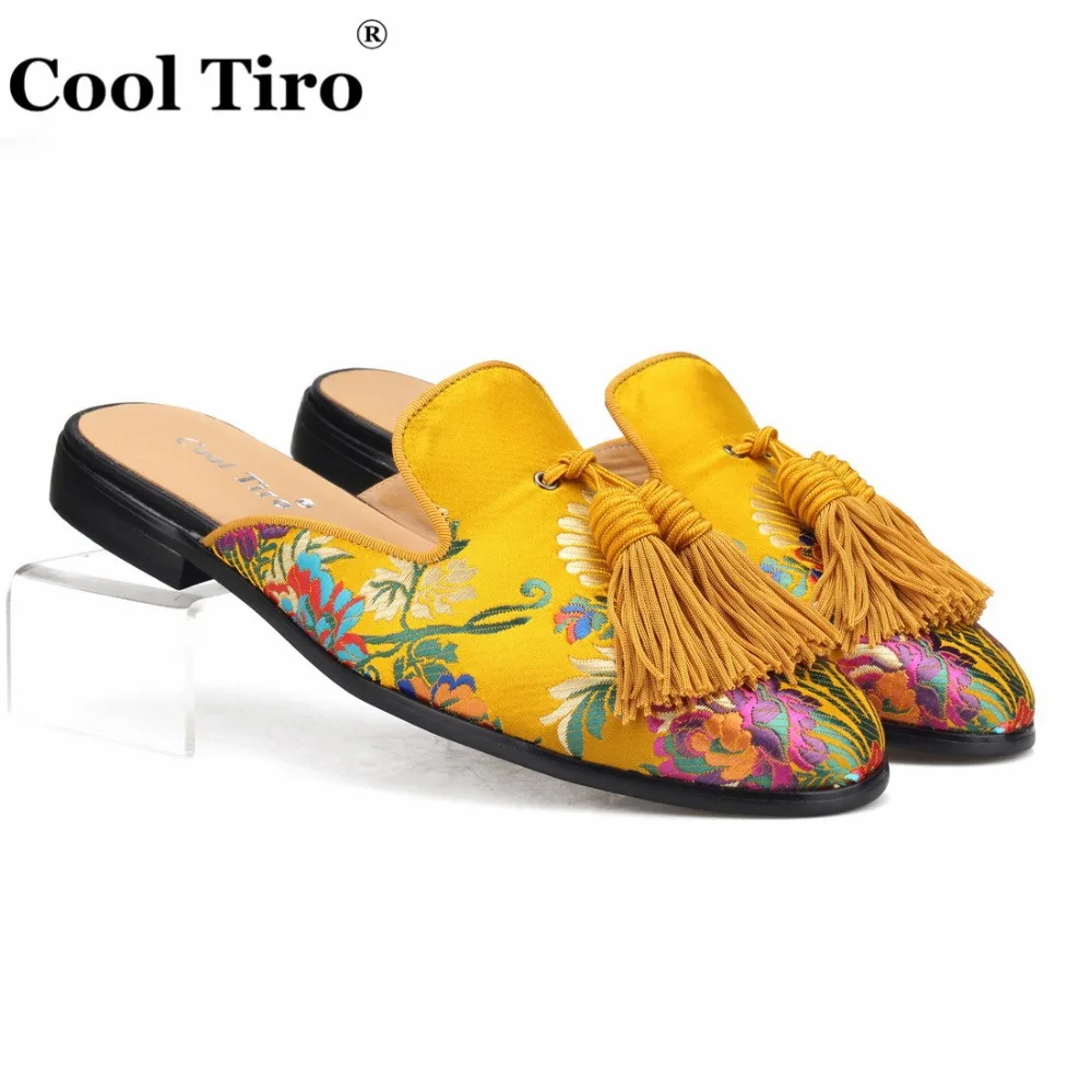 Jacquard Mules Slippers tassel (1)