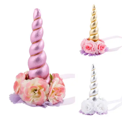 

Emmababy Decorative Unicorn Horn Headband Hair Band Party Fancy Dress Cosplay Costume 1PC