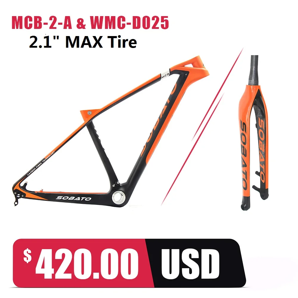 Clearance 27.5er Carbon MTB Mountain Bike Frame ( For PF30 ) 15" 17" 19" Frameset+Clamp14.5" ,16, 17.5" , 19" 5