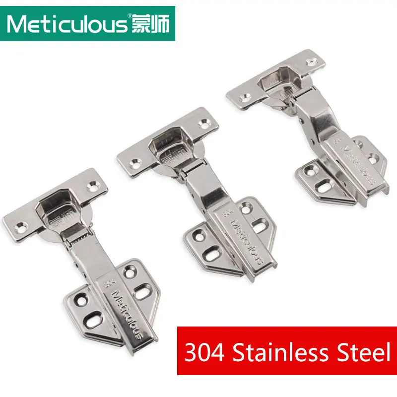

Meticulous 304 Stainless Steel Cabinet Hinge Hydraulic Cupboard Door Hinges Copper Core Damper Buffer For Kitchen Furniture