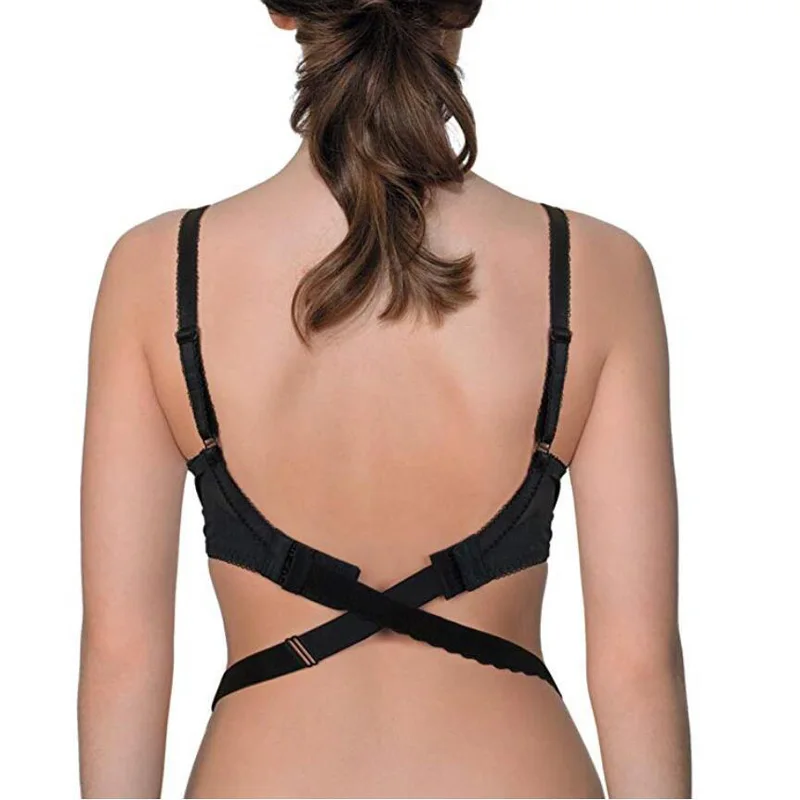 Women Low Back Bra Strap Adjustable Backless Bra Extender Adapter Converterin intimates