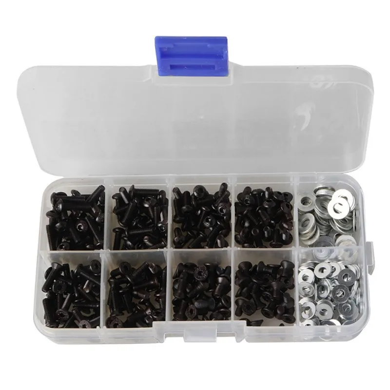 340pcs/180pcs M3 Flat & Round Head Screws Set Accessories Box For 1/10 HSP RC Car 10.9 High-strengt Screw Remote Control RC Part