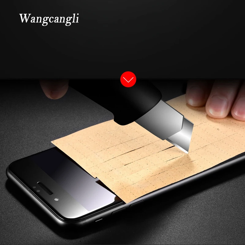

wangcangli 9D Protective Glass on the For iPhone 7 4d Tempered Screen Protector for iphone X 8 6S 6 plus Curved Edge protection