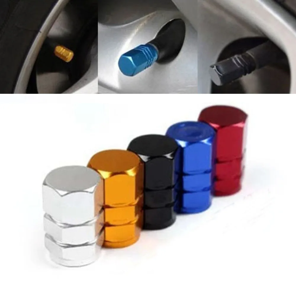 Car Styling New 4pcs/pack Theftproof Aluminum Car Wheel Tires Valves Tyre Stem Air Caps Airtight