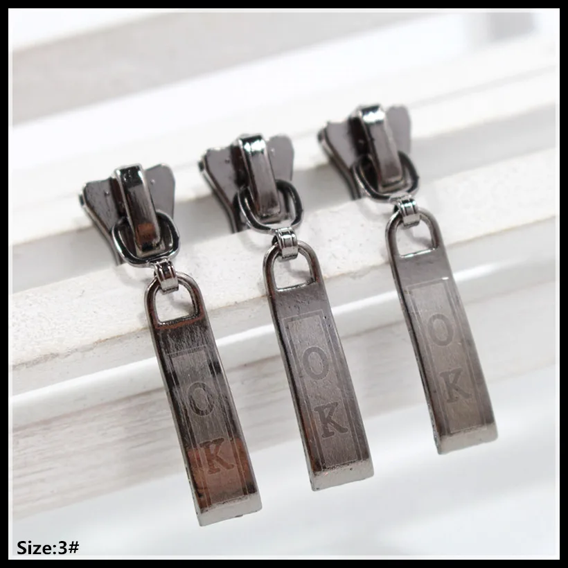 3 Wholesale 10pcs Zipper cool Metal Zipper Pulls zipper Head For
