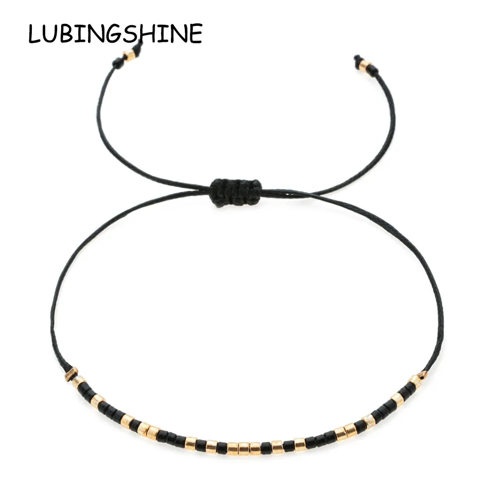 

Bohemian Women Crystal Seed Beads Bracelets&Bangles Braided Adjustable Chain Charms Bracelet Jewelry Party Pulseira Gift 2018