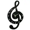 New 3D G-Clef Music Note Wall Clock Modern Minimalist Wall Clock Quartz Movement for Bedroom Living Room Personality Decoration 2