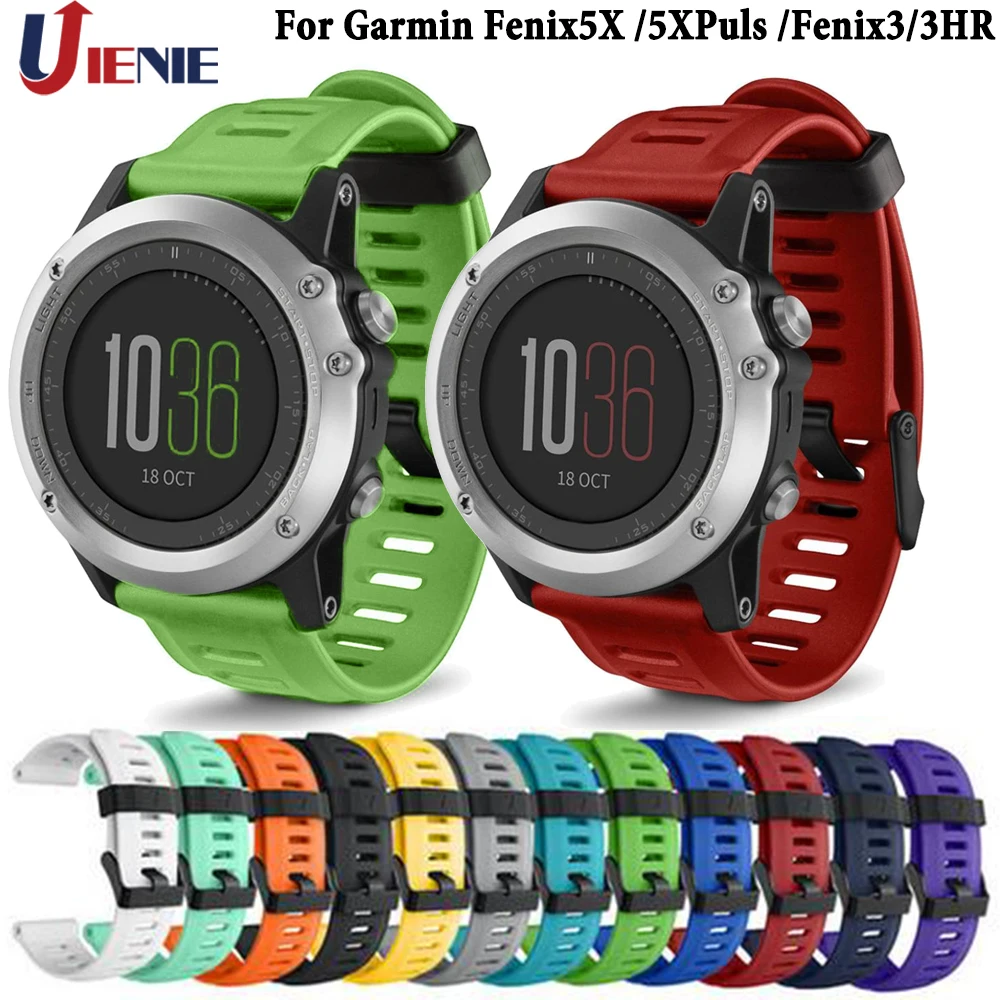 Watchband Straps for Garmin Fenix 5X/6X/5XPlus/Fenix 3/ 3HR Smart Watch Silicone Band 26mm Wristband Bracelet Replacement Strap Watchband Straps for Garmin Fenix 5X/6X/5XPlus/Fenix 3/ 3HR Smart Watch Silicone Band 26mm Wristband Bracelet Replacement Strap