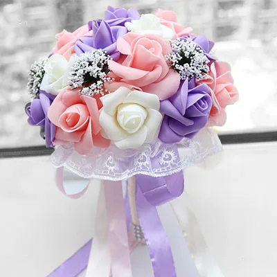 Красота Эмили 2019 свадьба невеста Холдинг цветок Букет Свадебные аксессуары