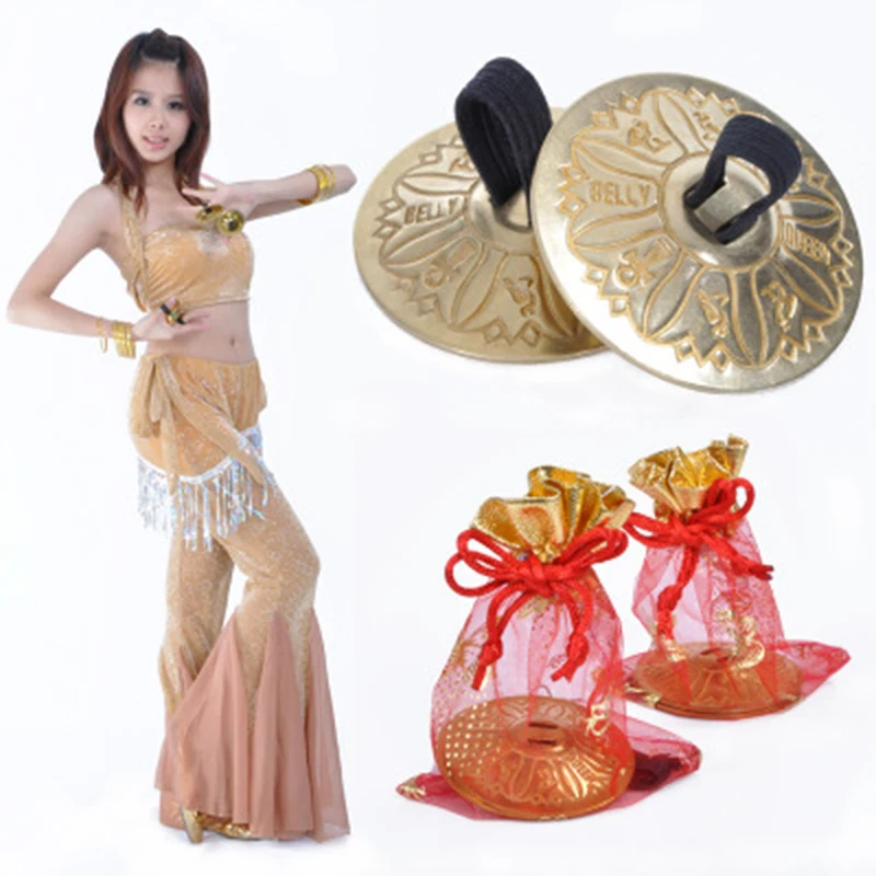 

belly dance accessories2 Pair Professional Women Bellydance Accessories Jewellery Copper Finger Cymbals Belly Dance Zills