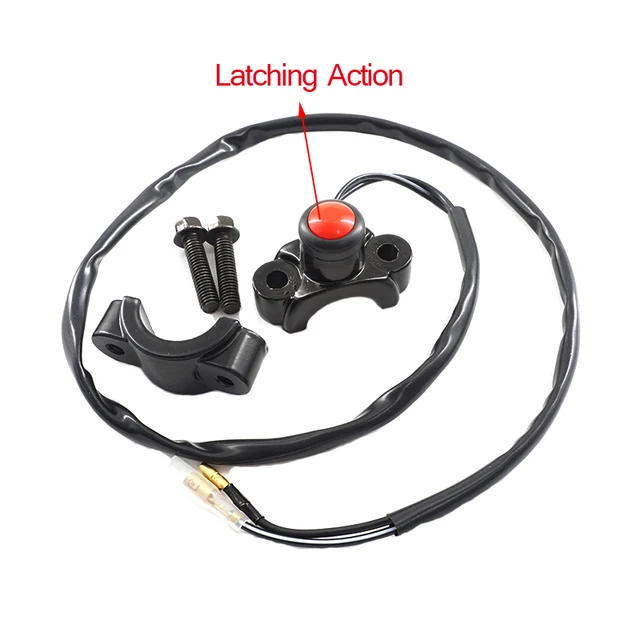 Motorcycle Horn Button Power Start Kill Switch Memontary Button