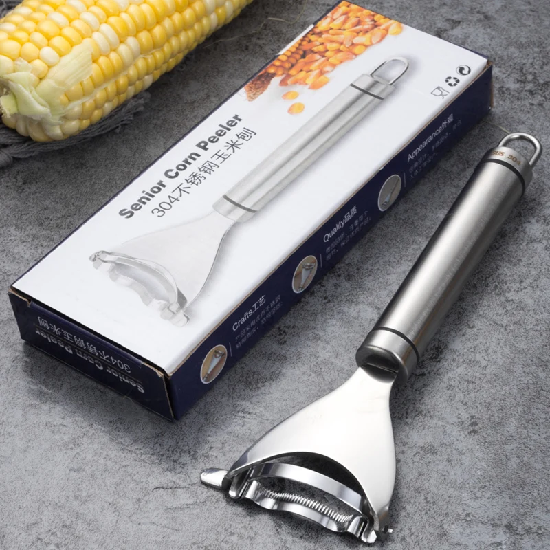 1pc Corn Threshing Peeler Stripper Corns Cob Remover Cutter Stainless Steel Peeler Vegetable Peeler Corn Planer