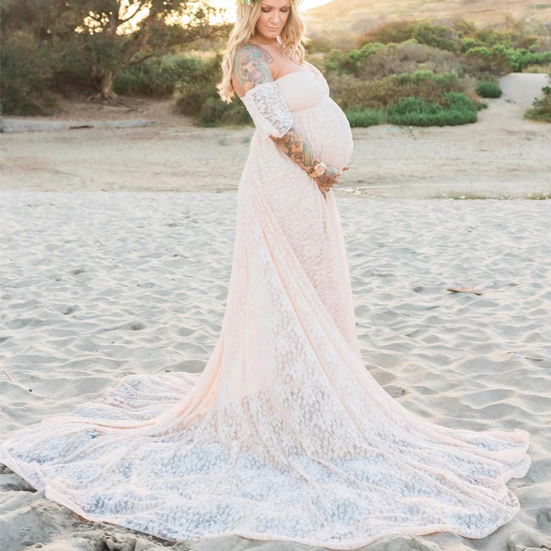 

Dollplus Maternity Dress 2019 Pregnancy Clothes Pregnant Women Lady Elegant Vestidos Lace Party Formal Evening Dress
