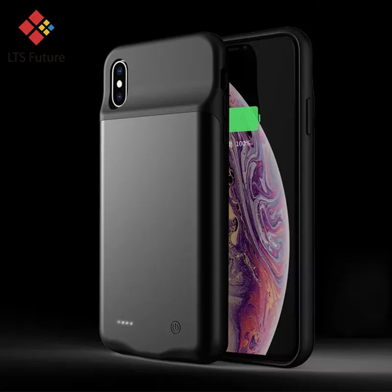 Beste Hoge Capaciteit Externe Batterij Telefoon Case Voor Iphone Xs Max Xr X Portable Backup Power Bank Cover Oplaadbare Slanke Dunne audio
