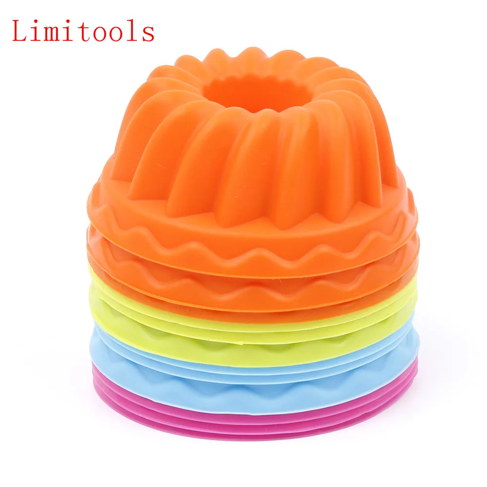 

6.5*3CM 12 PCS/Lot Pumpkin Shape 3D Cake Cup Silicone Muffin Cupcake Mold Baking Tools Cake Decorating Tools For Bakeware