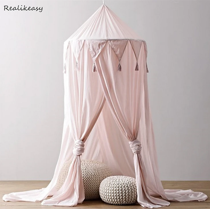 

Chiffon Triangle Flage Baby Canopy Mosquito Net Four Door Anti Mosquito Bed Canopy Bed Curtain Round Dome Mosquito CurtainLFB168