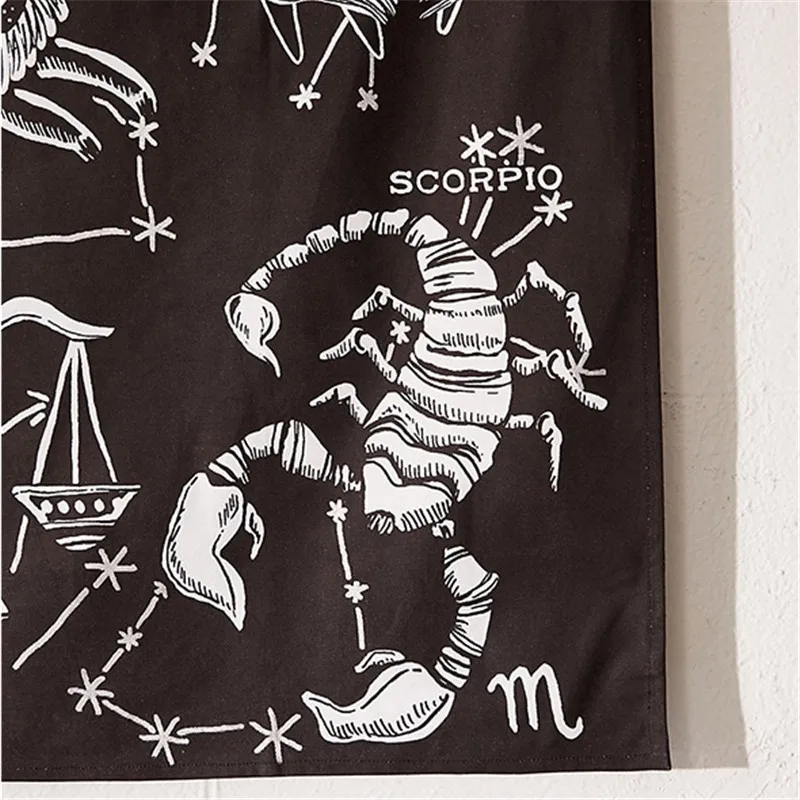 12 Constellation Printed Hippie Tapestry Wall Hanging Tarot Psychedelic Tapestry Boho Ouija Astrology Tapiz Wall Carpet Yoga Mat