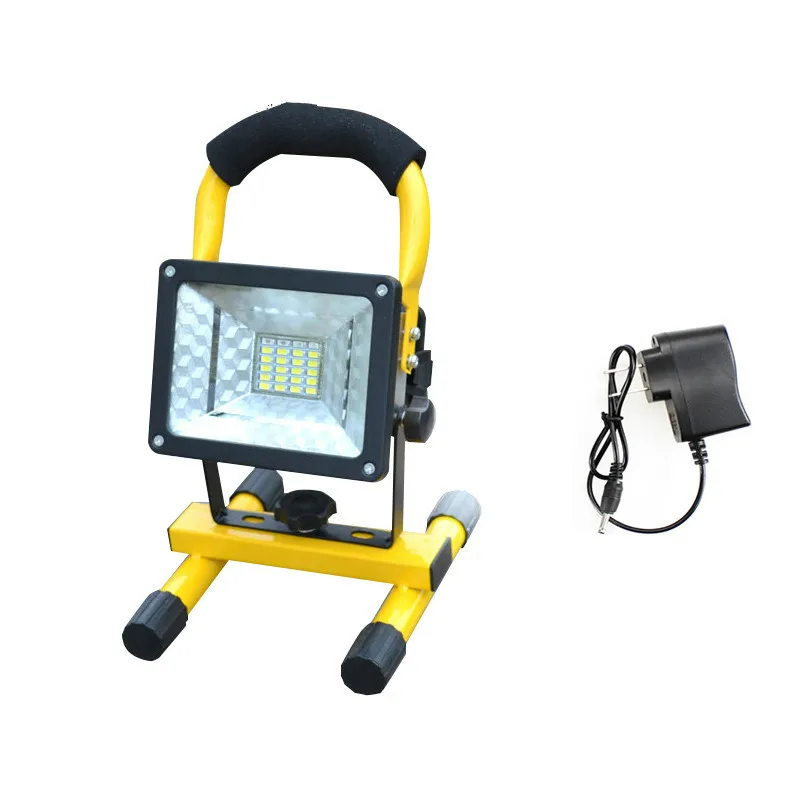 

Rechargeable Flood Lights 30W 24 LED Spotlight LED Flood Light Stadium Camping Car Repair Lamp +Charger+3*18650 Battery