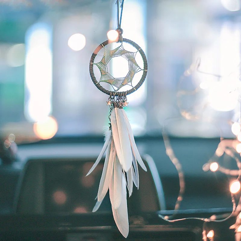 Dream Catcher Car Accessory Interior For Girls Feather Car Mirror Hanging Pendant In Auto Ethnic Home Decor Lucky Car Ornaments Dream Catcher Car Accessory Interior For Girls Feather Car Mirror Hanging Pendant In Auto Ethnic Home Decor Lucky Car Ornaments