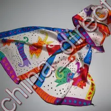 Шелковый шарф с животным принтом Женский шарф 20 шт./партия