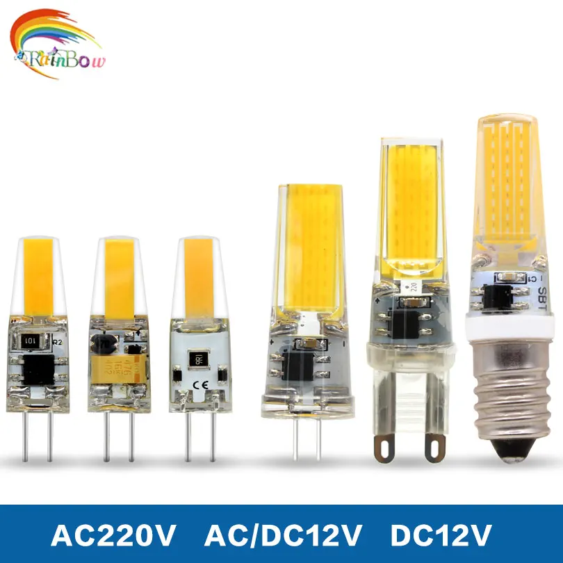 

10PCS/lot LED G4 Lamp Bulb COB AC/DC 12V 220V 12V Dimming 6W 9W COB SMD LED Lighting Lights replace Halogen Spotlight Chandelier