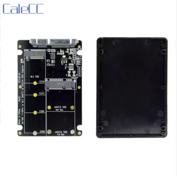 

2 in 1 Combo M.2 NGFF B-key & mSATA SSD to SATA 3.0 Adapter Converter Case Enclosure