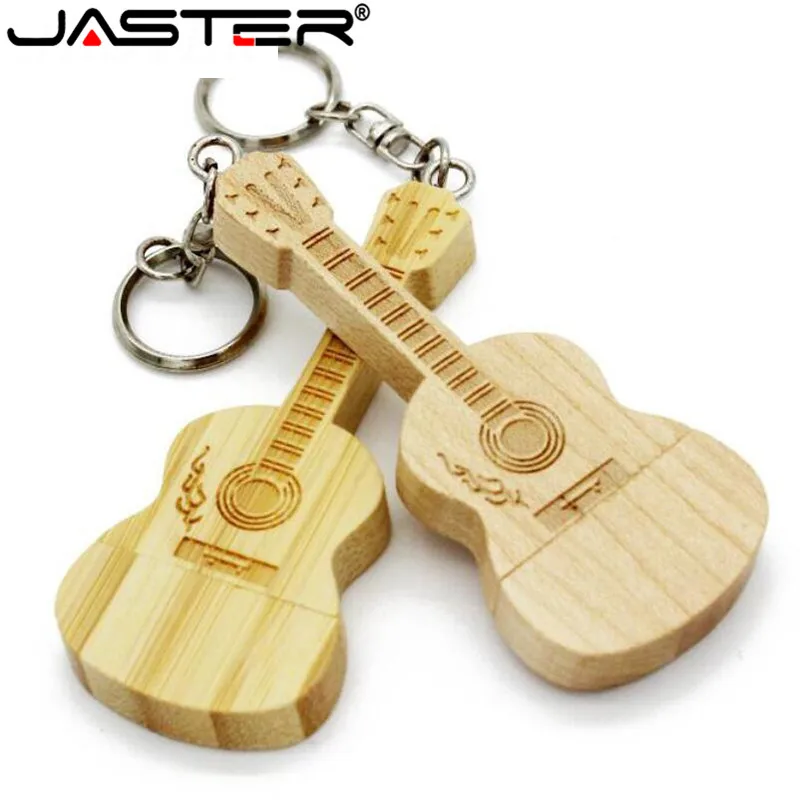 JASTER(более 10 шт. бесплатный логотип) гитара в форме ручки привод деревянная музыка usb флэш-накопитель карта памяти Флешка 4 ГБ 8 г 16 ГБ 32 ГБ 64 ГБ