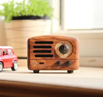 

ICL Classical Maoking Little Prince OTR Bluetooth speaker FM radio Wood Mini Wireless Music Player audio MW-2 for PC cell phone