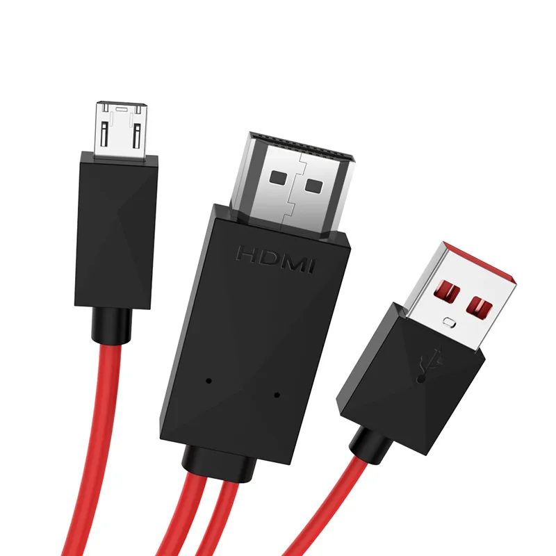 Robotsky Micro usb адаптер HDMI 11Pin штекерным HDMI USB Мужской 1080 P ТВ конвертер кабель для samsung Galaxy S4 S5 S6 края Примечание 3