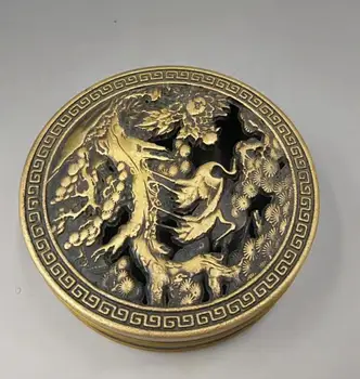 

Chinese imitation of antiquity Brass pine crane incense stove