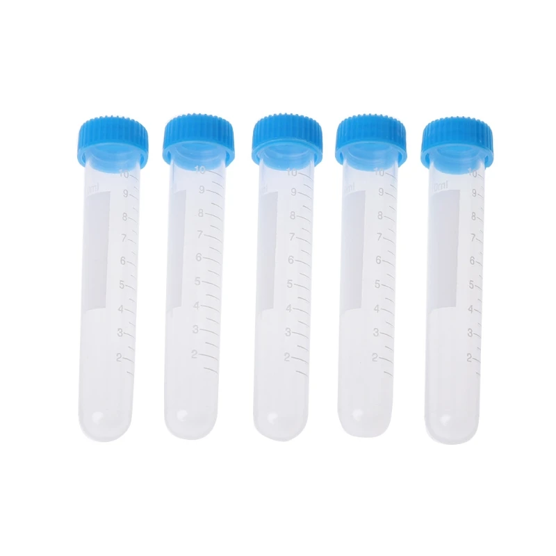 

5PCS 10ml Volume Plastic Bottle with Screw cap Transparent Container Can Storage