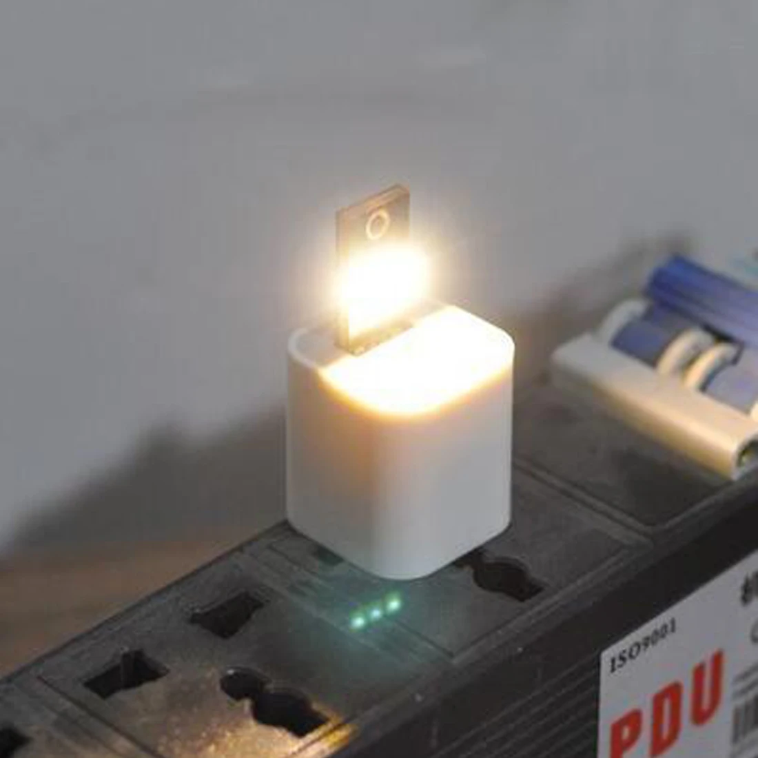 2 шт. светодиодная USB Ночная лампа Мини карманная карта питания брелок ночник 0 Вт