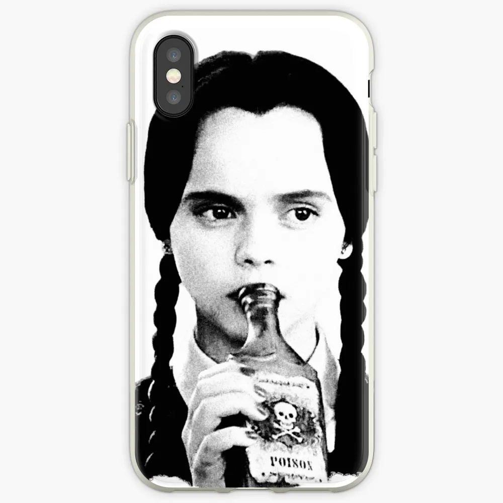 

Wednesday Addams Transparent Case For Apple iPhone X XS MAX XR SE cover case for iPhone 7 8 Plus 6 6s 5 5s 7Plus 8Plus Coque