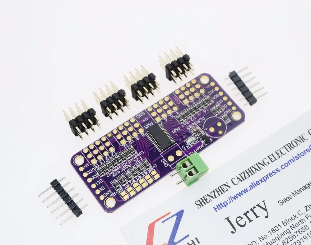 

Smart Electronics PCA9685 16 Channel 12 bit PWM Servo Driver I2C Interface for Raspberry Pi DIY Servo Shield Module