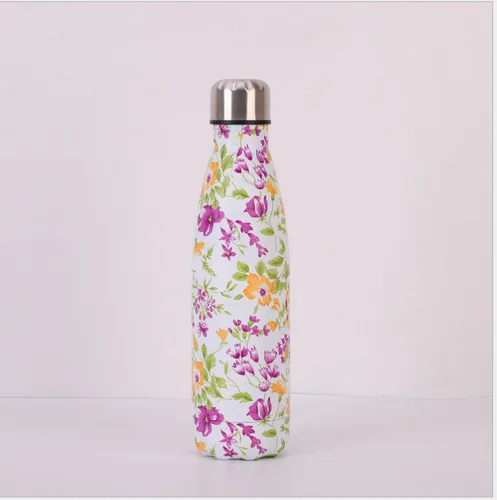 Stainless Steel Vacuum Insulated Water Bottle Flask Thermal Sports Chilly 500ML - Цвет: 7