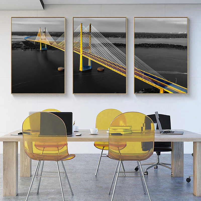 Bridge Nordic Poster Sea Modern Wall Art Canvas Painting Picture Posters And Prints Wall Pictures For Living Room Decor Unframed