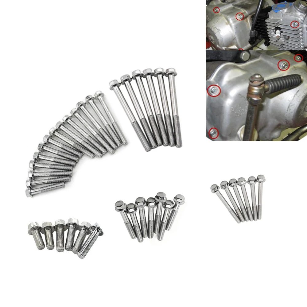

A Set Motorcycle ENGINE SIDE CASE SCREWS / BOLTS Nuts For HONDA Z50 CT70 SL70 XL70 Z50R CL70 CT SL XL CL 70