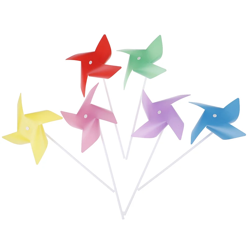 10 шт./лот красочная ветряная мельница игрушки Pinwheel само сборка детская игрушка