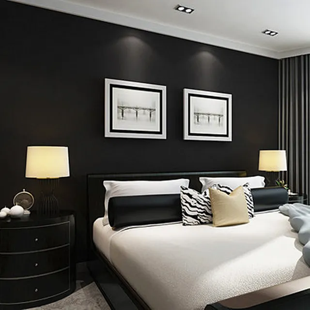 Moderne Zwart Behang 3D Stro Textuur PVC Behang Woonkamer Slaapkamer ... Moderne Zwart Behang 3D Stro Textuur PVC Behang Woonkamer Slaapkamer ...