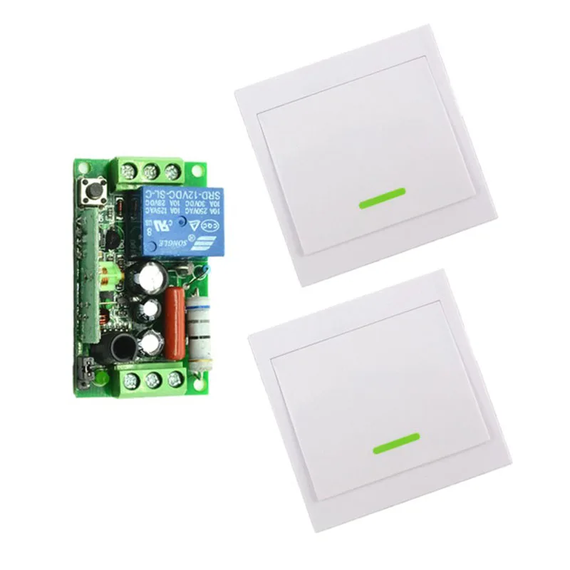 

AC220V 1CH Wireless Remote Control Switch System Receiver +Wall Panel Remote Transmitter Sticky Remote Smart Home Switch