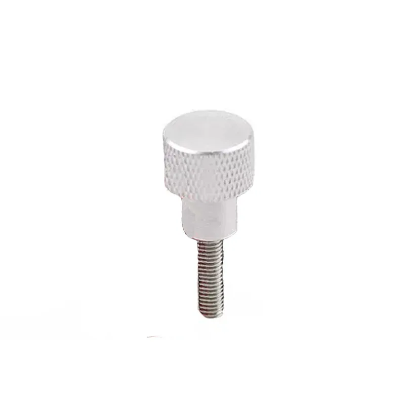 

2pcs M4 White Aluminum alloy handle stainless steel screw High-end knurled hand screws Step handles bolt total height 12mm-20mm