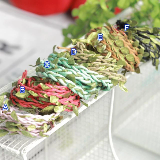 

10 meter/lot 1cm 0.39" width green blue leaf braid tapes lace trim ribbon F31W1087P1103V