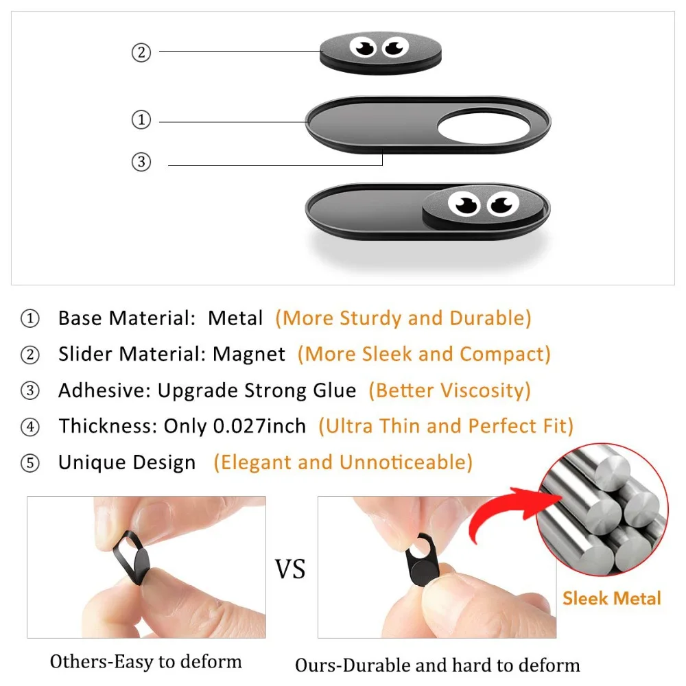 3 шт. ультра-тонкий веб-камера Крышка для портативных компьютеров Чехол слайдер из алюминиевого сплава все в одном конфиденциальности для iPad Mac планшет телефон
