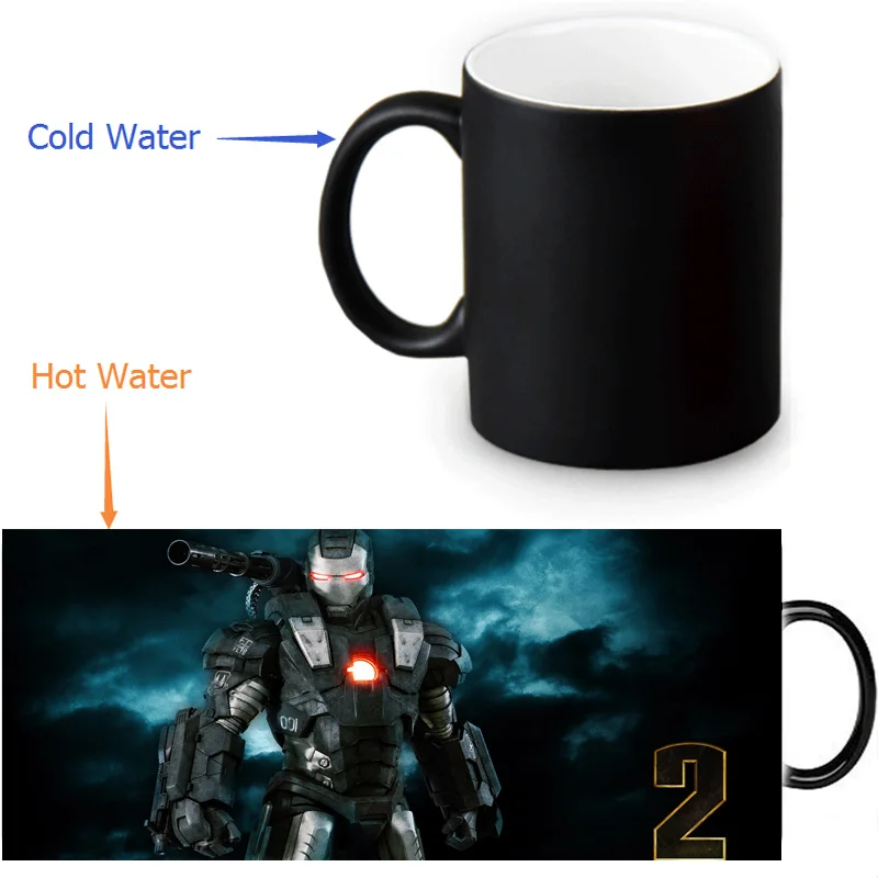 Iron Man Customize Design Water Coffee Mug Gift Mugs Morphing Ceramic Mug 12oz Office Home Mugs 3D Printed