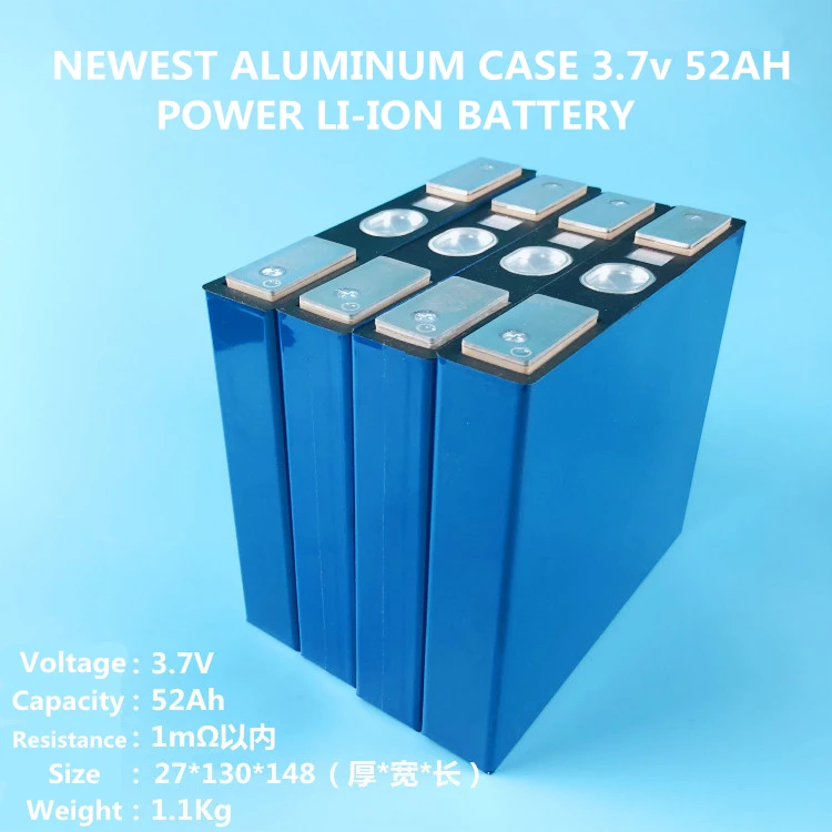 High-capacity 3.7V 52AH/57AH power li-ion lithium ion rechargeable battery(ALUMINUM CASE for traction batteries electric vehicle |