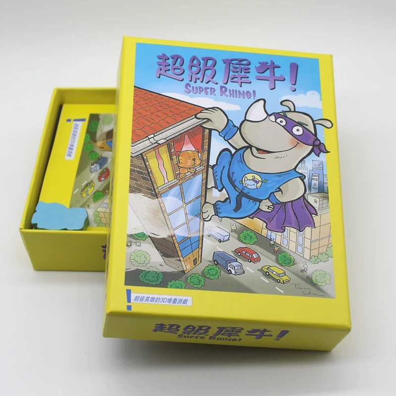 Настольная игра Super Rhino для 2 5 игроков забавные карточки Games Высококачественная