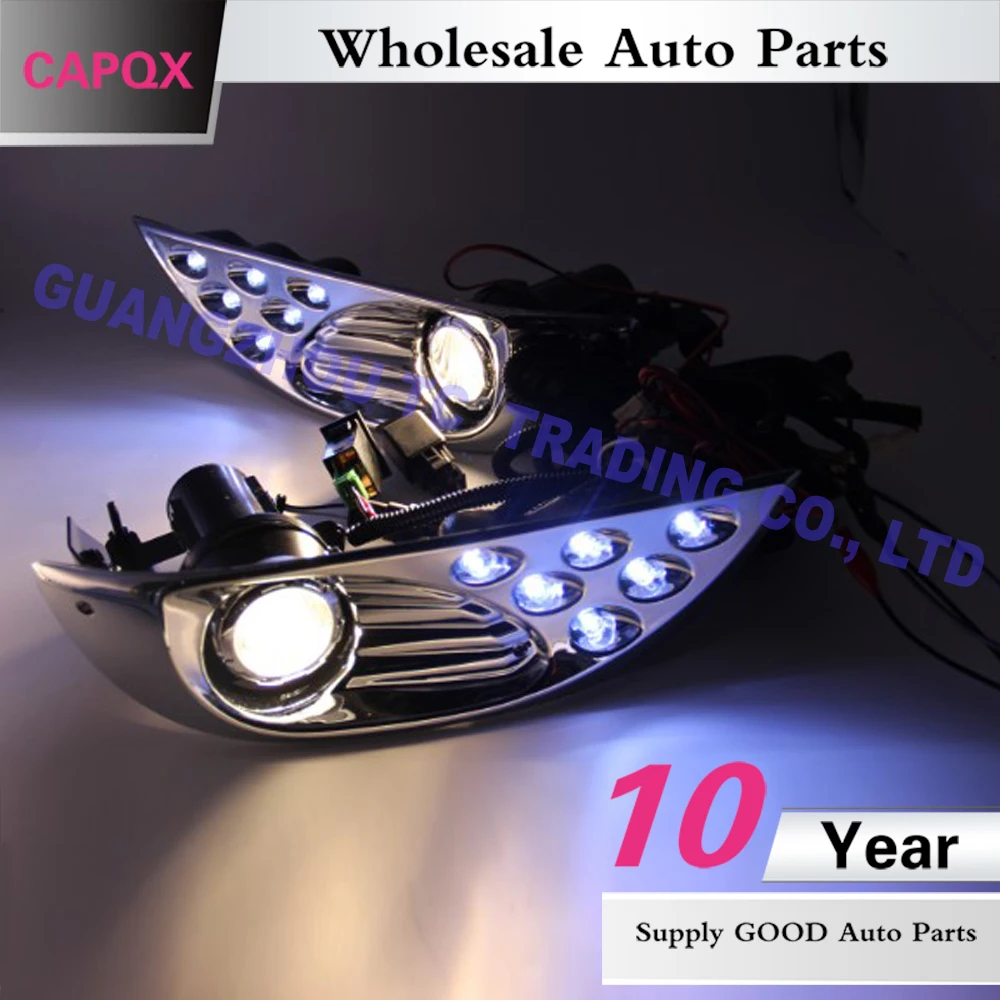 CAPQX 2 шт. для Land Cruiser Prado FJ 120 2003-2009 светодиодный передний бампер противотуманный